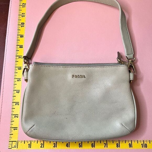 Fossil Green Small Purse Wallet Wristlet Double Zipper